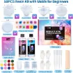 kit iniciacion resina epoxi transparente sin brubujas lets resin x16oz 473ml 4 moldes accesorios 1