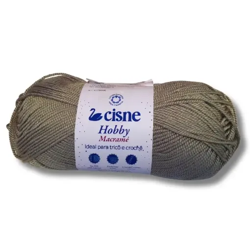 lana 100 acrilica cisne hobby macrame madeja 100gr 166mts color 00229 gris plata 0