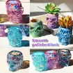 set 3 moldes silicona modelo macetas craneo calavera 3d 80x88mms lets resin x3 modelos 1