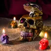 molde silicona modelo craneo calavera 3d grande medida 65x100x85mms lets resin 5