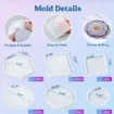 kit resina epoxi transparente sin burbujas lets resin x473ml 6 moldes posavasos accesorios 6