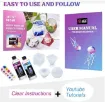 kit resina epoxi transparente sin burbujas lets resin x473ml 4 moldes piramides accesorios 4