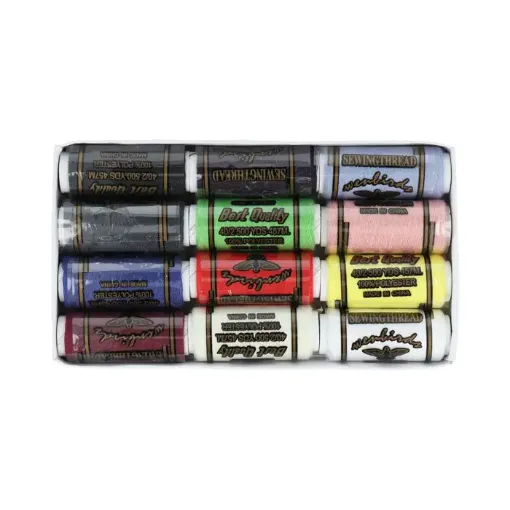 hilo coser set 12 carreteles varios colores surtidos 0