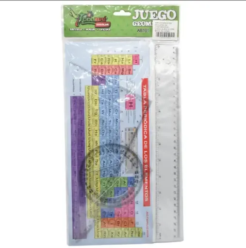 juego geometria regla 30cms tabla periodica 0