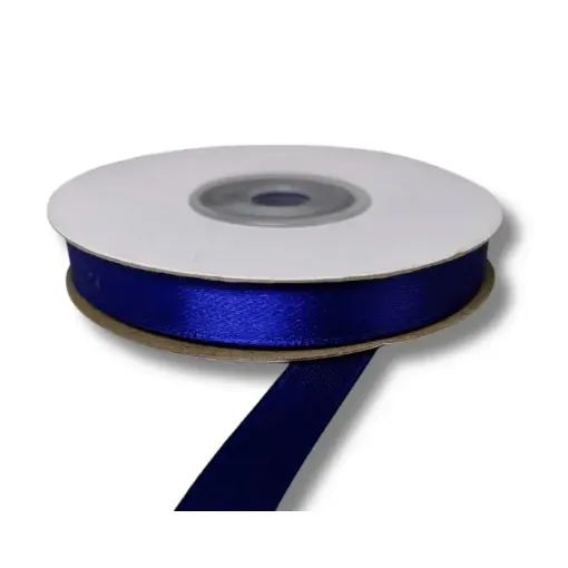 cinta raso doble faz satinada no 2 10mm por 5mts color azul oscuro 0