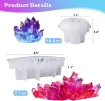 set 2 moldes silicona para resina epoxi lets resin 2 modelos piedras cristales 1