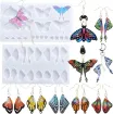 set 2 moldes silicona para resina epoxi lets resin caravanas alas mariposas accesorios 1