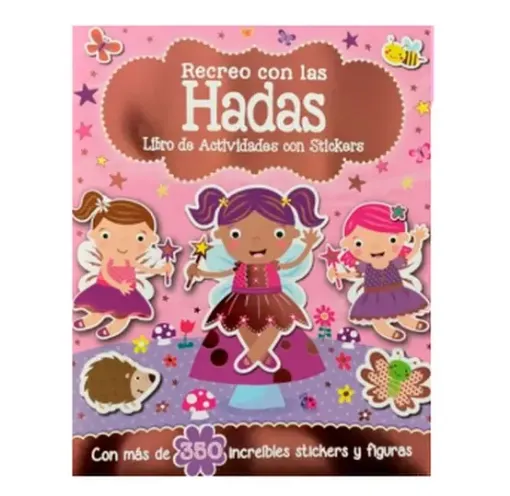libro actividades infantil 350 stickers grado cinco 16pags 26 5x21cms recreo las hadas 0