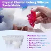 set 2 moldes silicona para resina epoxi lets resin 2 modelos piedras cristales 5