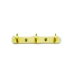 perchero colgador metalico dorado 3 ganchos medida 21x3cms 0