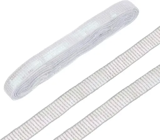 cinta tira cadena lentejuelas cuadradas colores ancho 25mms por 19mts color plateado 0