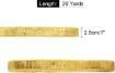 cinta tira cadena lentejuelas cuadradas colores ancho 25mms por 19mts color oro dorado 1