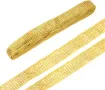 cinta tira cadena lentejuelas cuadradas colores ancho 25mms por 2mts color oro dorado 0