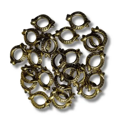 separador plastico forma oval 24x8mms x20grs 21 unidades aprox color plateado 0