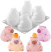 set 4 moldes silicona para resina epoxi lets resin modelo capybara para taba squishy x4 5 8x6cms 0
