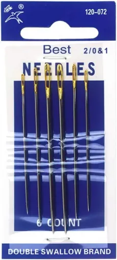 agujas para costura acero best needles ojo grande baja vision nro 120 072 x6 unidades 0