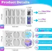 set 2 moldes silicona para resina lets resin colgantes etiquetas 16 modelos 8cms 1