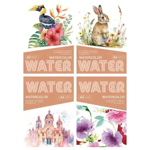 block para acuarela watercolor pad 24 hojas 180grs medida a4 21x30cms 0