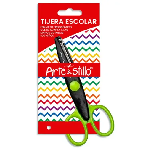 tijera infantil metal arte stillo corte zig zag 0