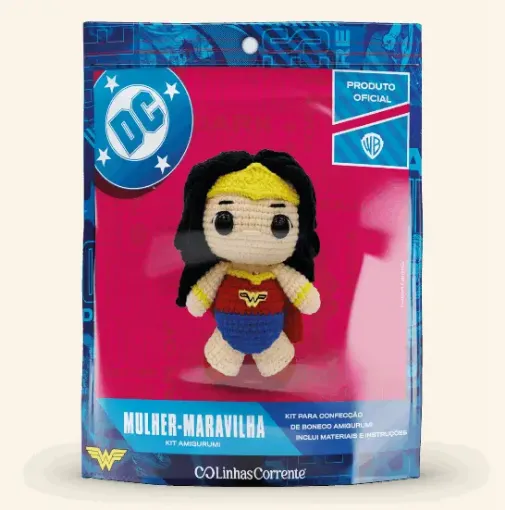 kit crochet para hacer amigurumis linhas corrente modelo mujer maravilla 0