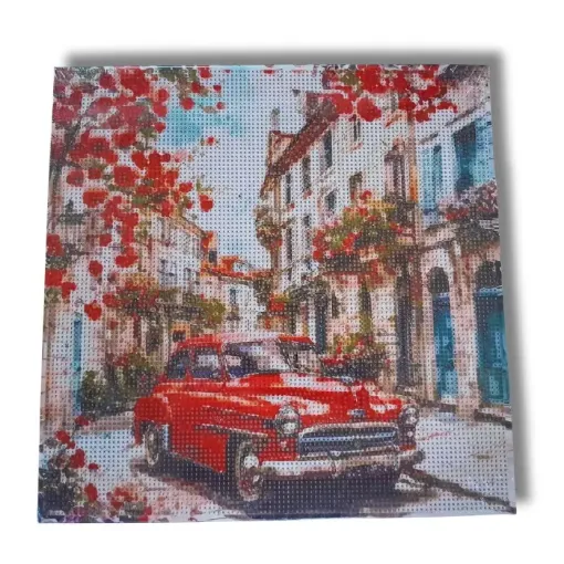 pintura diamantes 5d bastidor cuadrado 30x30cms motivo vintage 0