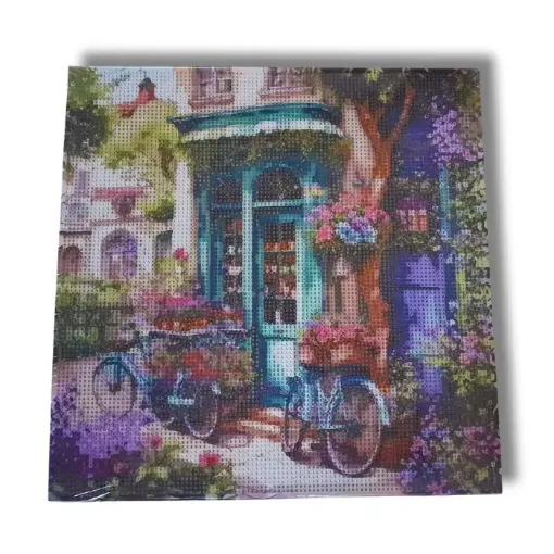 pintura diamantes 5d bastidor cuadrado 30x30cms motivo town 0