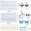 set 2 moldes silicona para resina epoxi lets resin caravanas alas mariposas accesorios 1