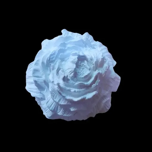 flor rosa 3d medida 8x8x3cms 0