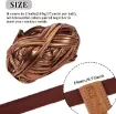 trapillo poliester simil eco cuero metalizado t shirt yarn crochet ovillo 100grs color marron cobre 1