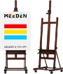caballete atril pie profesional madera haya inclinable meeden ruedas 60x55x180 255cm nogal 0