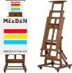 caballete atril pie profesional madera haya deluxe meeden ruedas 60x65x142 300cm nogal 0
