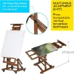 caballete atril pie profesional madera haya deluxe meeden ruedas 60x65x142 300cm nogal 2