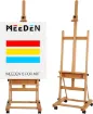 caballete atril pie profesional madera haya inclinable meeden ruedas 60x59x190 370cms 0