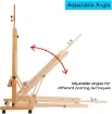 caballete atril pie profesional madera haya inclinable meeden ruedas 60x59x190 370cms 2