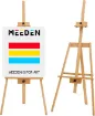caballete atril pie madera haya ajustable meeden 43x61x155cms w09 natural lienzo hasta 109cms 0