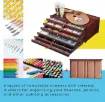 cajonera caja almacenaje para arte madera haya europea meeden 6 cajones color nogal oscuro 2