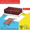 cajonera caja almacenaje para arte madera haya europea meeden 4 cajones nogal oscuro 1