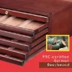 cajonera caja almacenaje para arte madera haya europea meeden 6 cajones color nogal oscuro 3