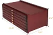 cajonera caja almacenaje para arte madera haya europea meeden 6 cajones color nogal oscuro 6