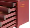 cajonera caja almacenaje para arte madera haya europea meeden 6 cajones color nogal oscuro 8