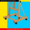 caballete atril pie profesional madera haya inclinable meeden ruedas 60x59x190 370cms 3