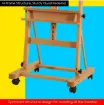 caballete atril pie profesional madera haya inclinable meeden ruedas 60x59x190 370cms 7
