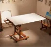 caballete atril pie profesional madera haya deluxe meeden ruedas 60x65x142 300cm nogal 8