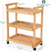 carrito rodante profesional para suministros arte madera maciza haya meeden 3 cajones 1