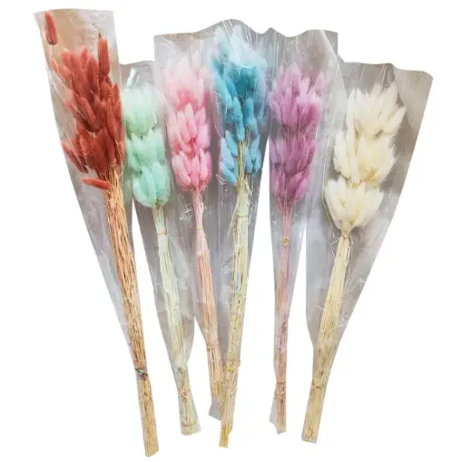 ramo flores secas espiga ramo 55cms variedad colores 0