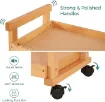 carrito rodante profesional para suministros arte madera maciza haya meeden 3 cajones 4