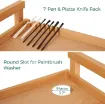 carrito rodante profesional para suministros arte madera maciza haya meeden 3 cajones 5