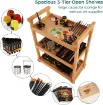 carrito rodante profesional para suministros arte madera maciza haya meeden 3 cajones 6
