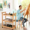 carrito rodante profesional para suministros arte madera maciza haya meeden 3 cajones 8