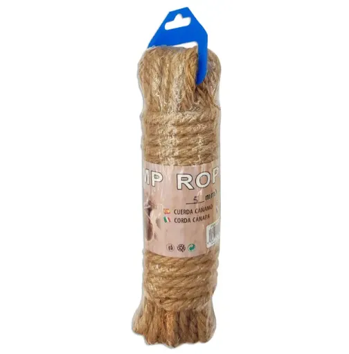 cuerda rustica yute trenzada 5mms natural rollo 10mts aprox 0